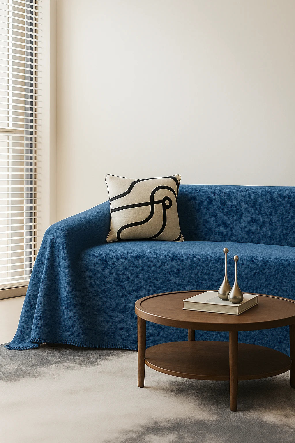 Lunara Modern Minimalist Sofa Cover with Herringbone Texture for Living Room Decor